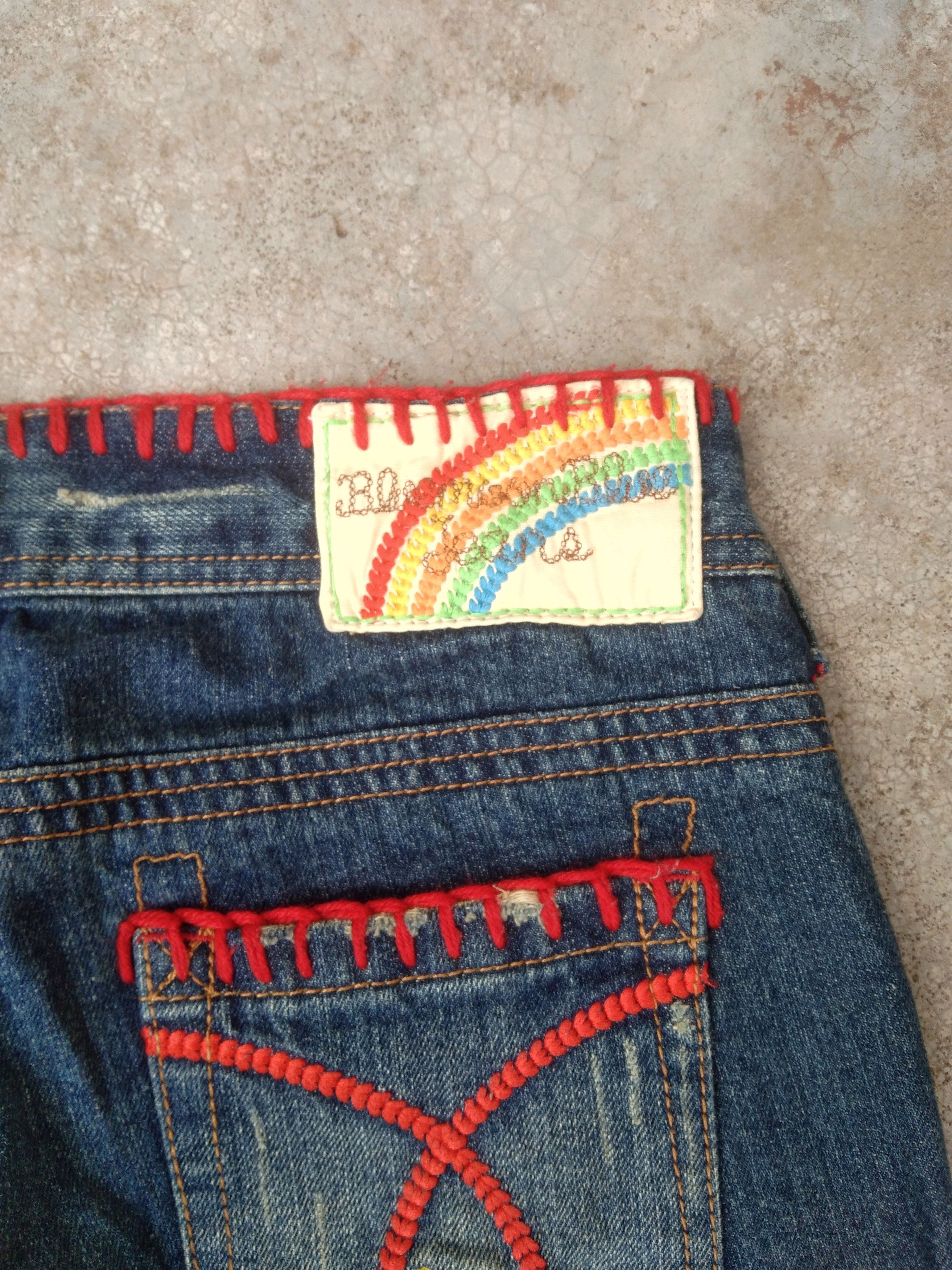 Japanese Brand Vintage Japanase Brand Jeans Blue Moon Blue Retro Punk Style Size US 29 - 3 Thumbnail