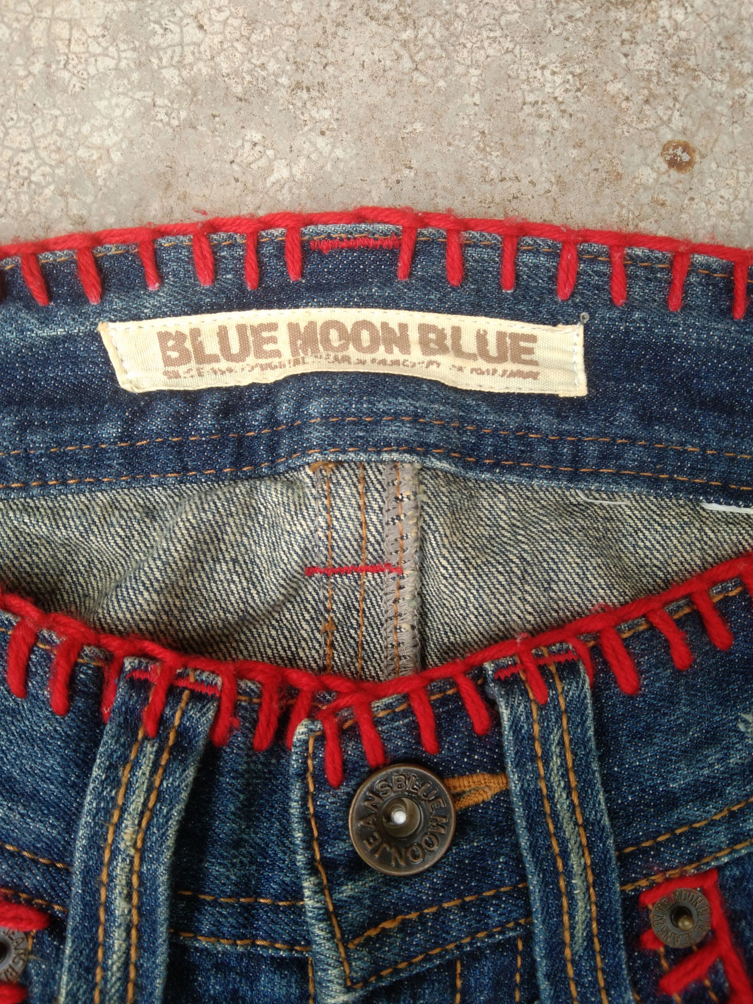 Japanese Brand Vintage Japanase Brand Jeans Blue Moon Blue Retro Punk Style Size US 29 - 8 Thumbnail