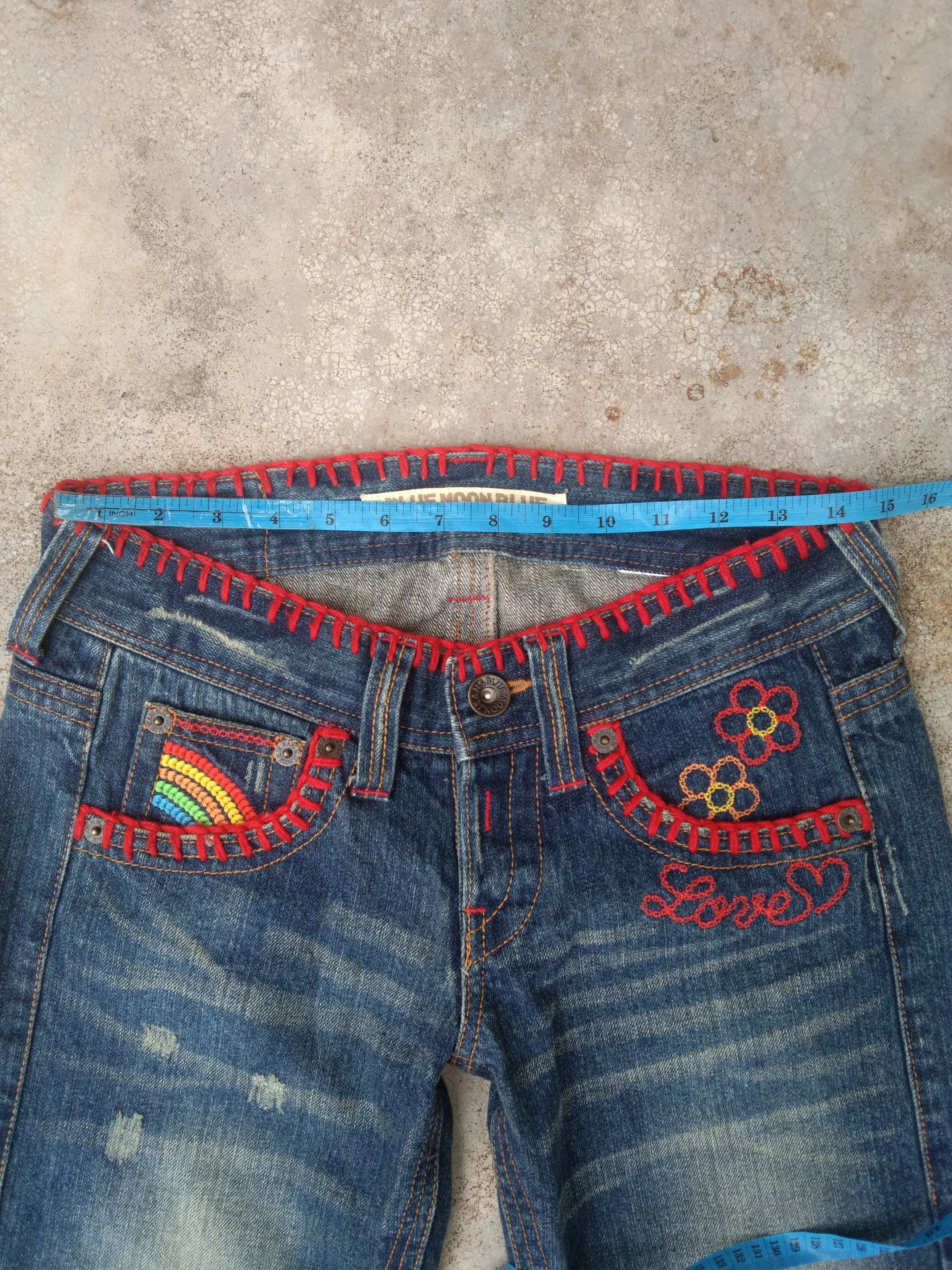 Japanese Brand Vintage Japanase Brand Jeans Blue Moon Blue Retro Punk Style Size US 29 - 7 Thumbnail