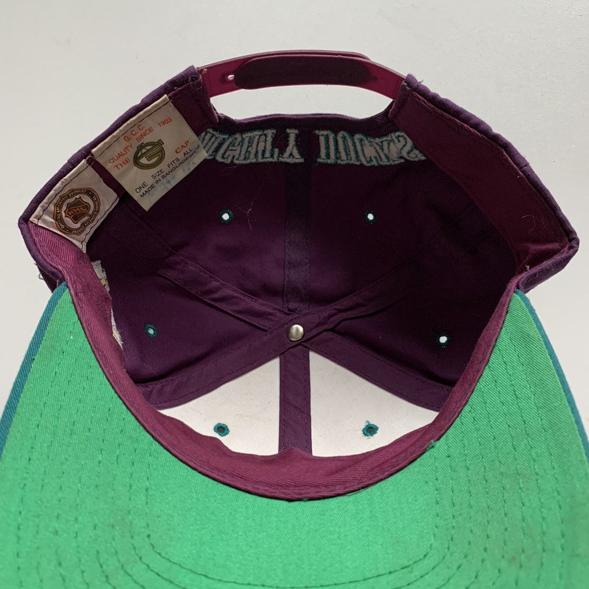 NHL × Vintage Vintage 1990s Anaheim The Mighty Ducks NHL Snapback Hat Rare Size ONE SIZE - 4 Thumbnail