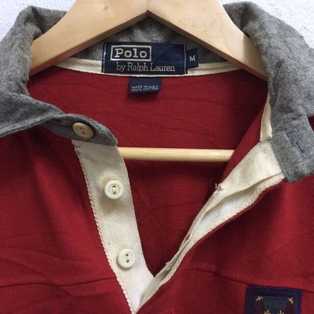 Polo Ralph Lauren × Vintage VINTAGE POLO RALPH LAUREN UNI CREST POLOS RUGBY LONG SLEEVE Size US M / EU 48-50 / 2 - 4 Thumbnail