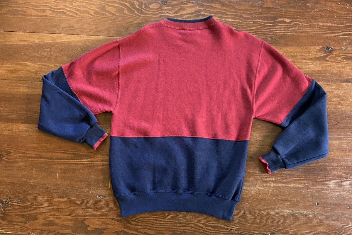 Russell Athletic × Vintage Vintage 90’s Russell Athletic Red Navy Crewneck Sweatshirt Size US M / EU 48-50 / 2 - 10 Thumbnail