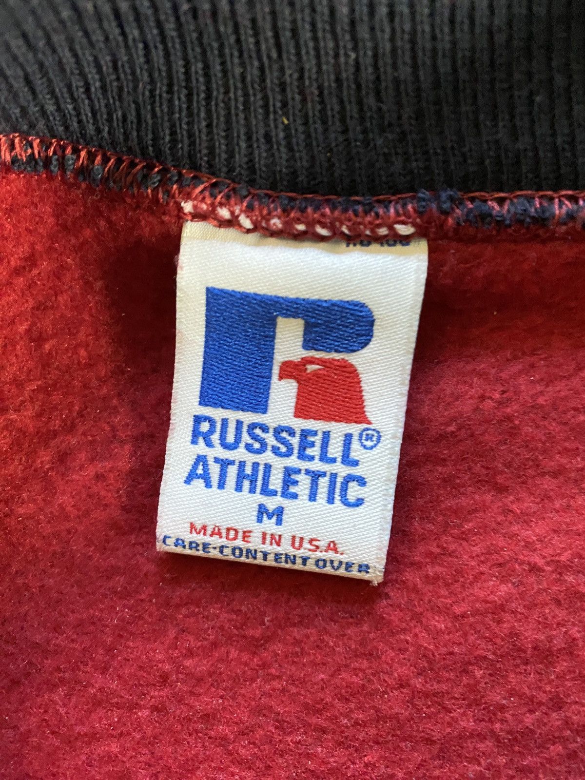 Russell Athletic × Vintage Vintage 90’s Russell Athletic Red Navy Crewneck Sweatshirt Size US M / EU 48-50 / 2 - 6 Thumbnail