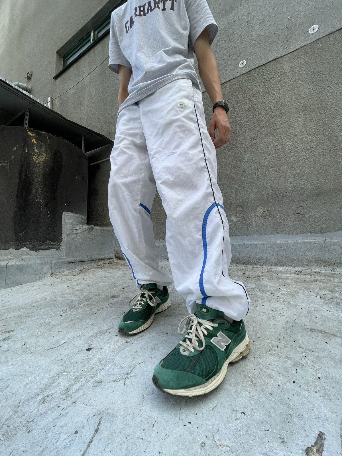 Vintage Nike tn track pants white