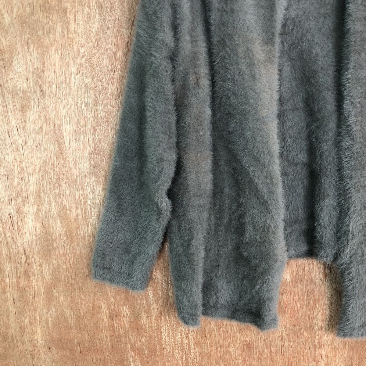 Japanese Brand Elvence Reux cardigan Shag Shaggy Fur Mohair Knitwear #6641 Size L / US 10 / IT 46 - 4 Thumbnail