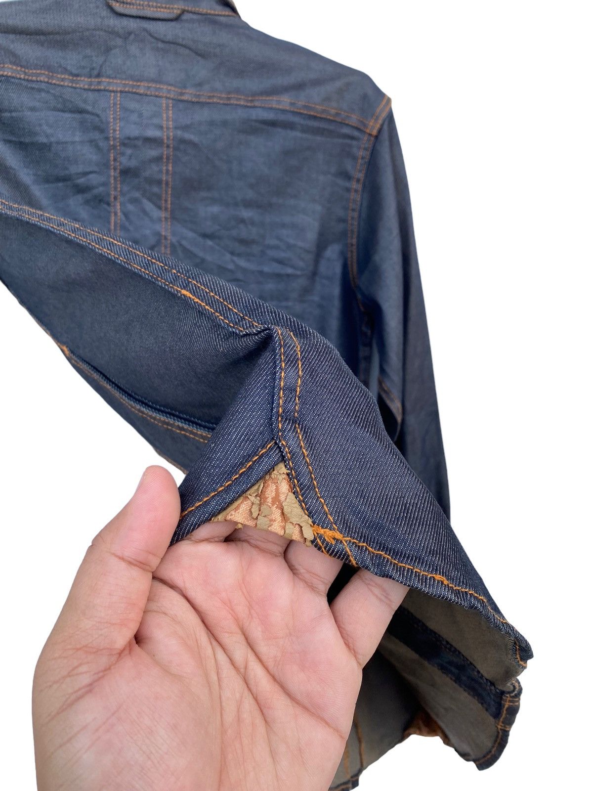ABAHOUSE Abahouse Waxed Style Denim Jacket Size US M / EU 48-50 / 2 - 5 Thumbnail