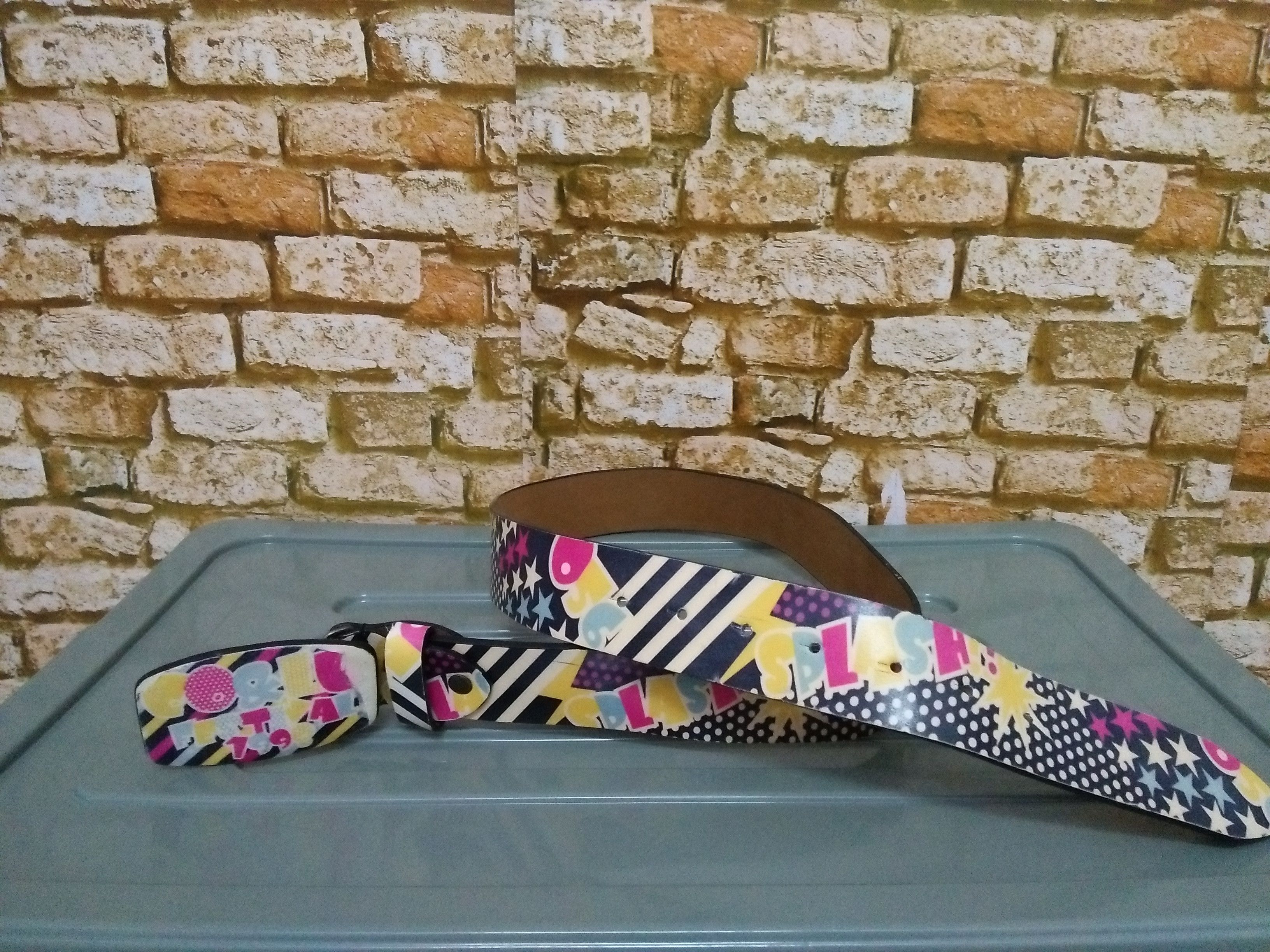 Other 90s CO&LU LEATHER BELT 1998 FESTIVAL ,MONOGRAM (B381) Size ONE SIZE - 1 Thumbnail