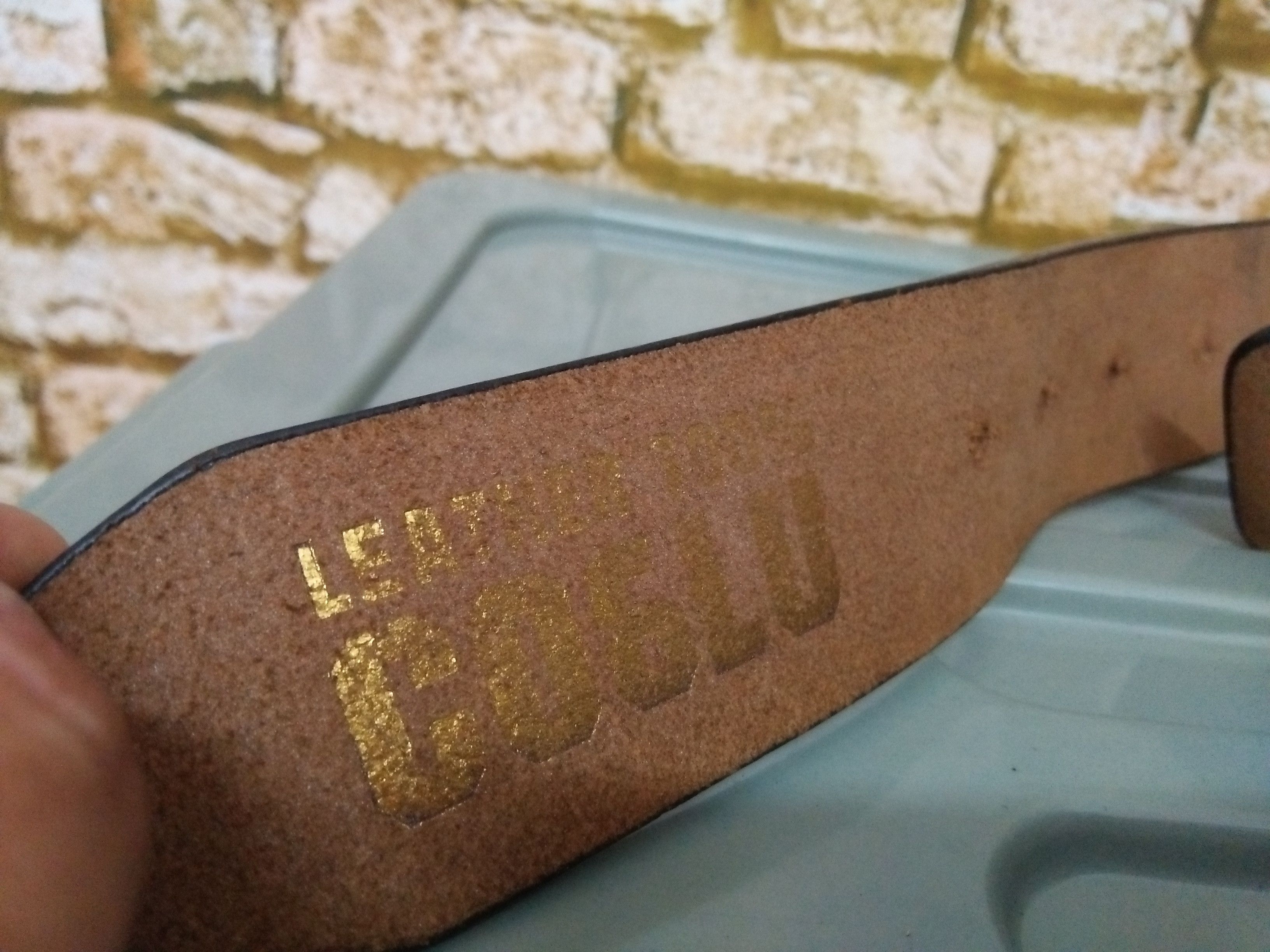 Other 90s CO&LU LEATHER BELT 1998 FESTIVAL ,MONOGRAM (B381) Size ONE SIZE - 5 Thumbnail