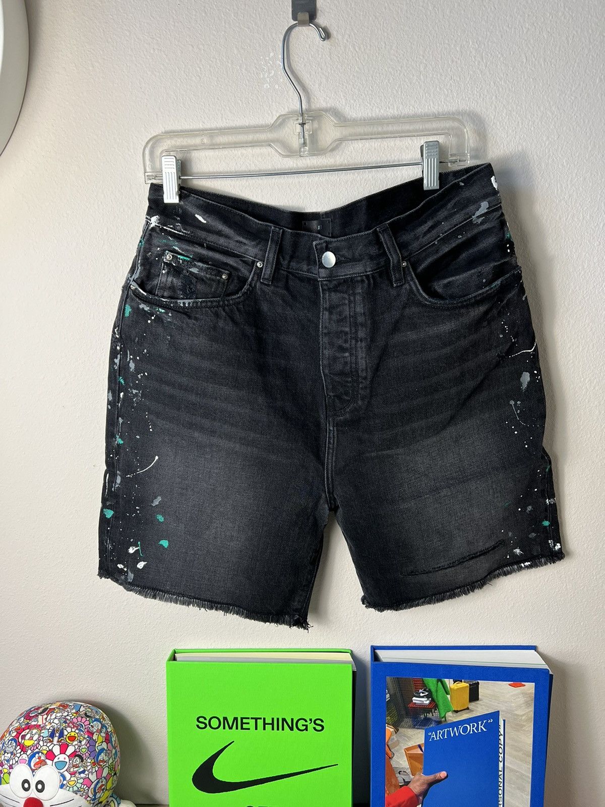 Amiri Amiri Paint Splatter Denim Shorts Size US 32 / EU 48 - 1 Thumbnail