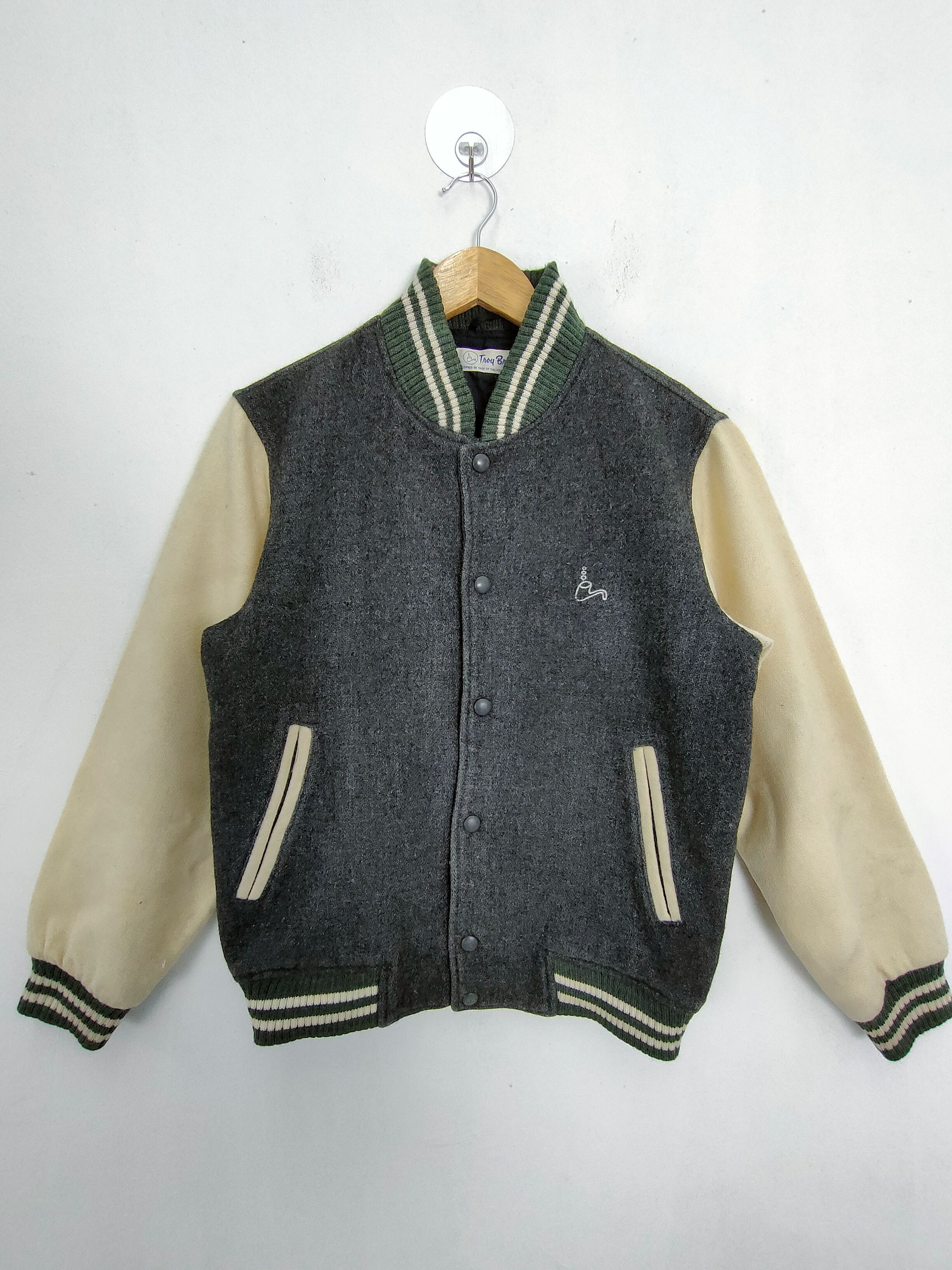 Vintage TROY BROS WOOL VARSITY JACKET Size US M / EU 48-50 / 2 - 1 Thumbnail