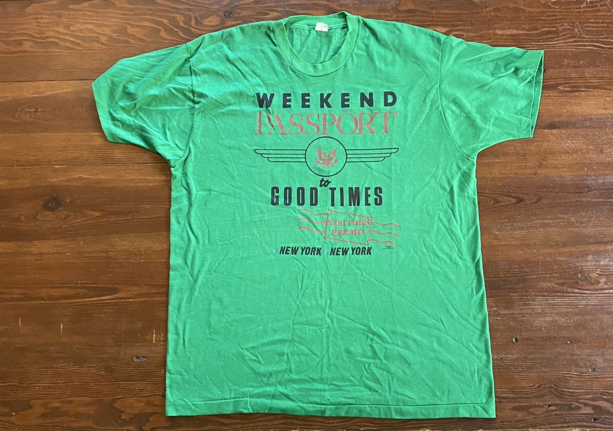 Vintage Vintage ‘87 New York Passport Good Times Single Stitch Tee Size US XL / EU 56 / 4 - 1 Thumbnail
