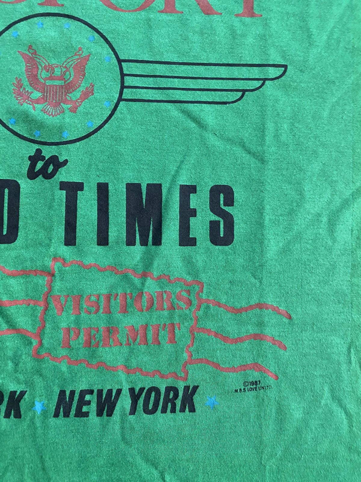 Vintage Vintage ‘87 New York Passport Good Times Single Stitch Tee Size US XL / EU 56 / 4 - 6 Thumbnail