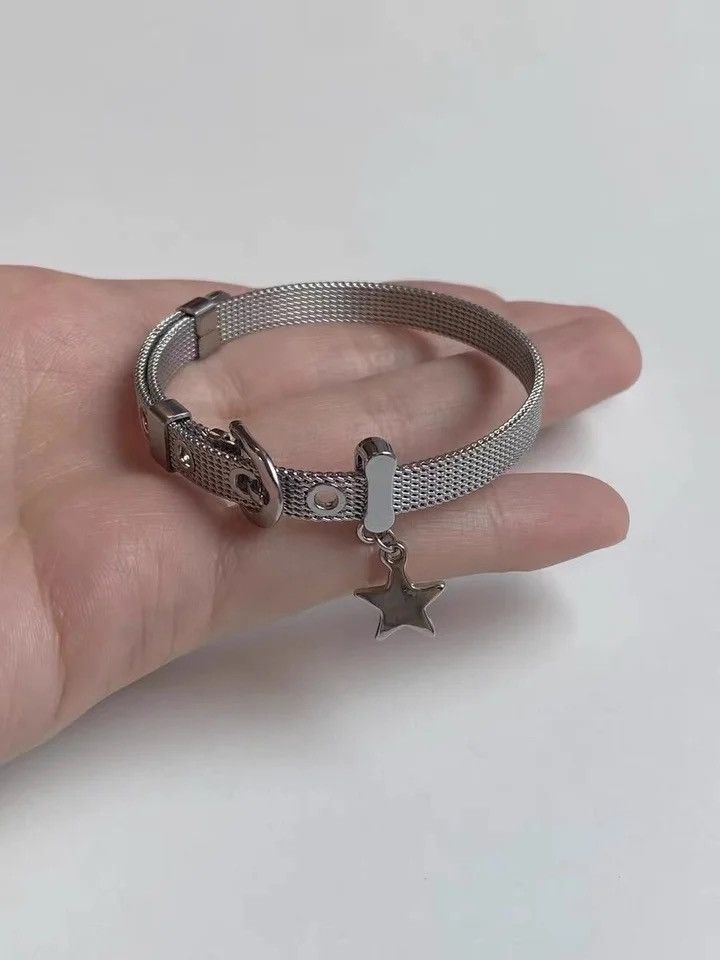 Jewelry Y2K Harajuku Star Charms Titanium Steel Belt Bracelet Size ONE SIZE - 5 Thumbnail