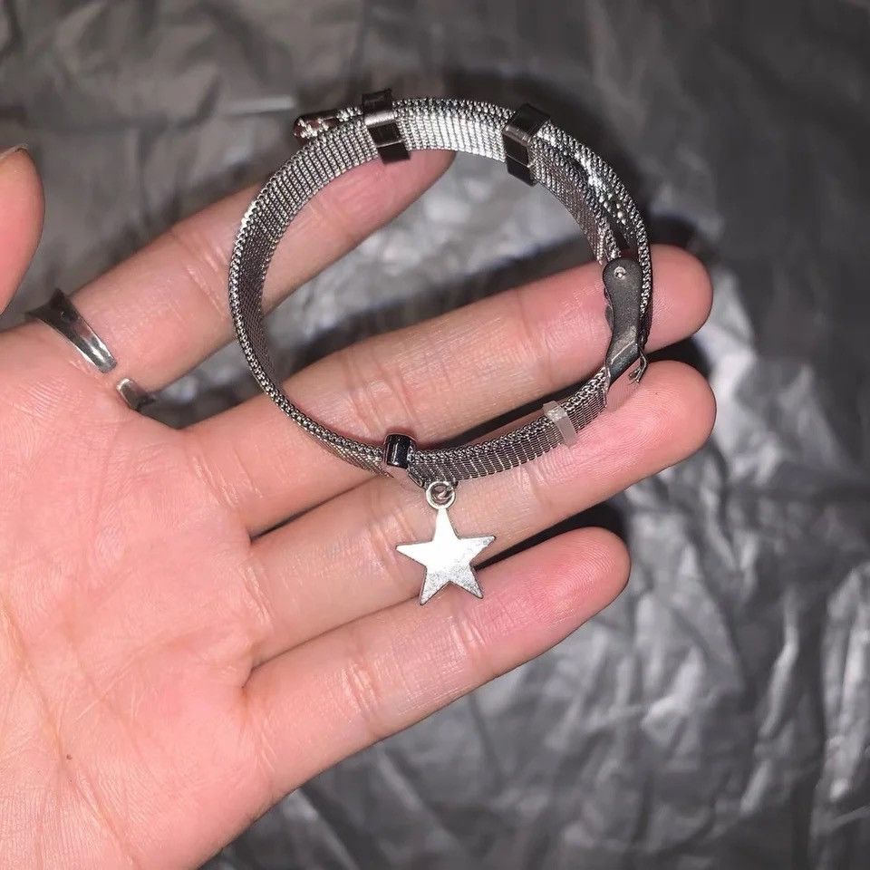 Jewelry Y2K Harajuku Star Charms Titanium Steel Belt Bracelet Size ONE SIZE - 3 Thumbnail