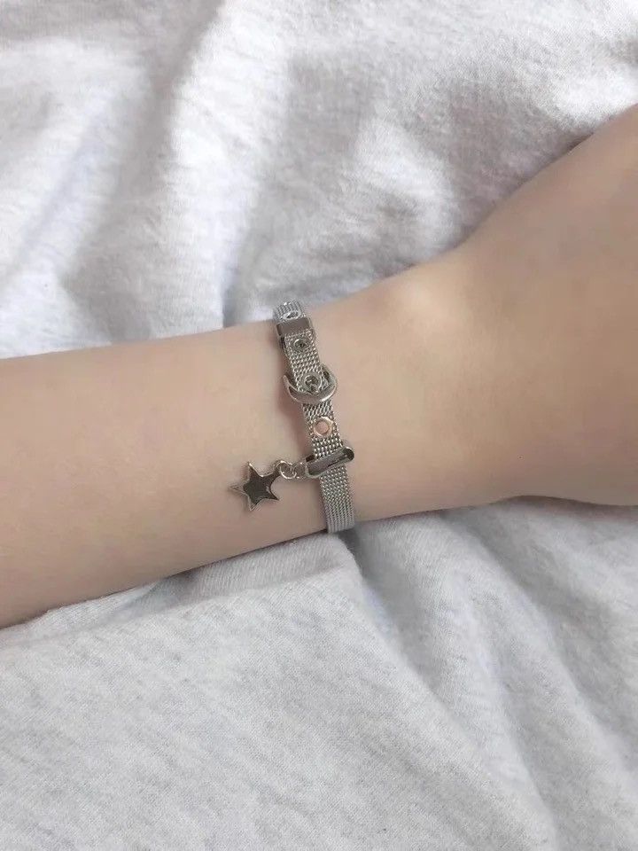 Jewelry Y2K Harajuku Star Charms Titanium Steel Belt Bracelet Size ONE SIZE - 4 Thumbnail