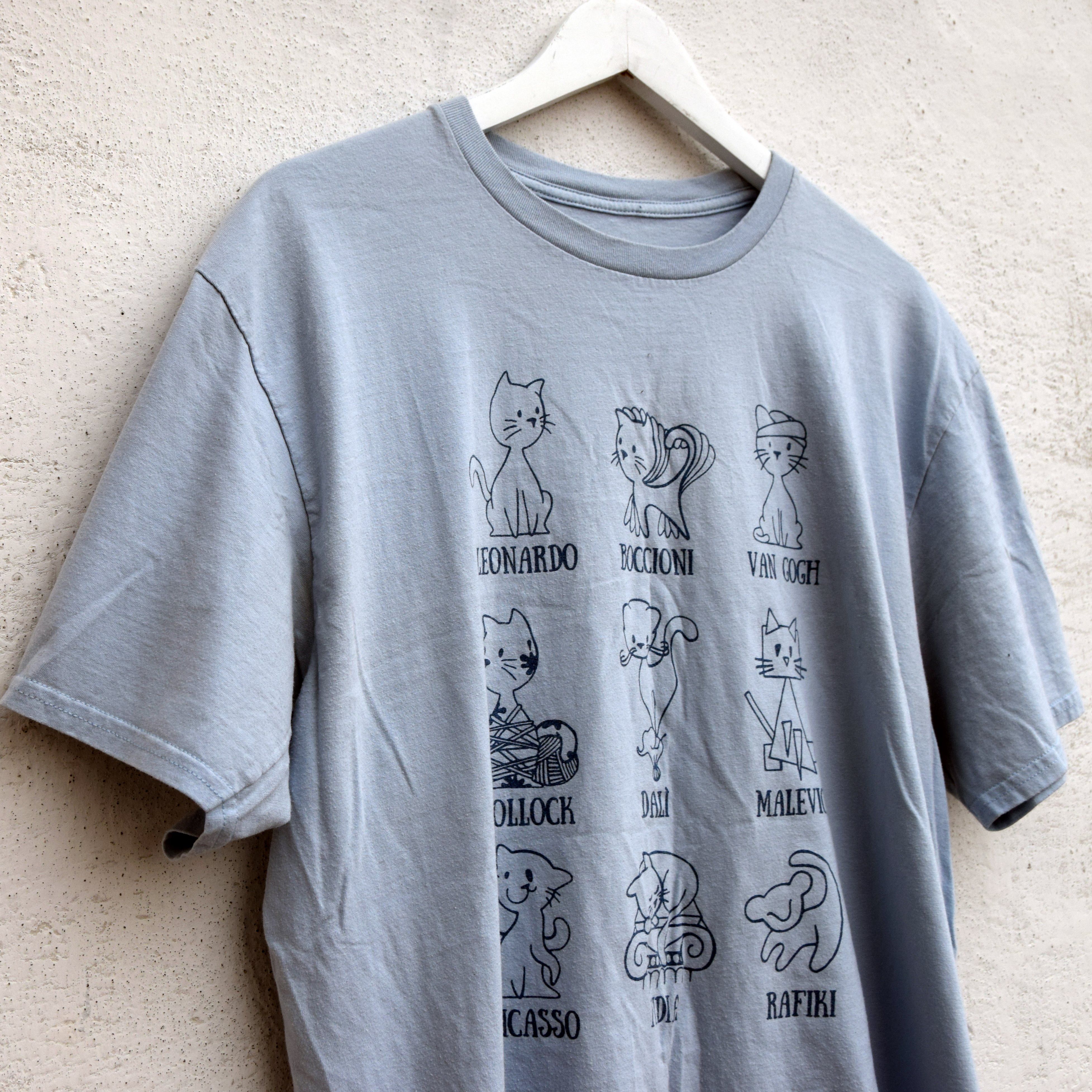 Vintage Cat Art Style T-shirt L / XL Dali Picasso Size US L / EU 52-54 / 3 - 2 Thumbnail