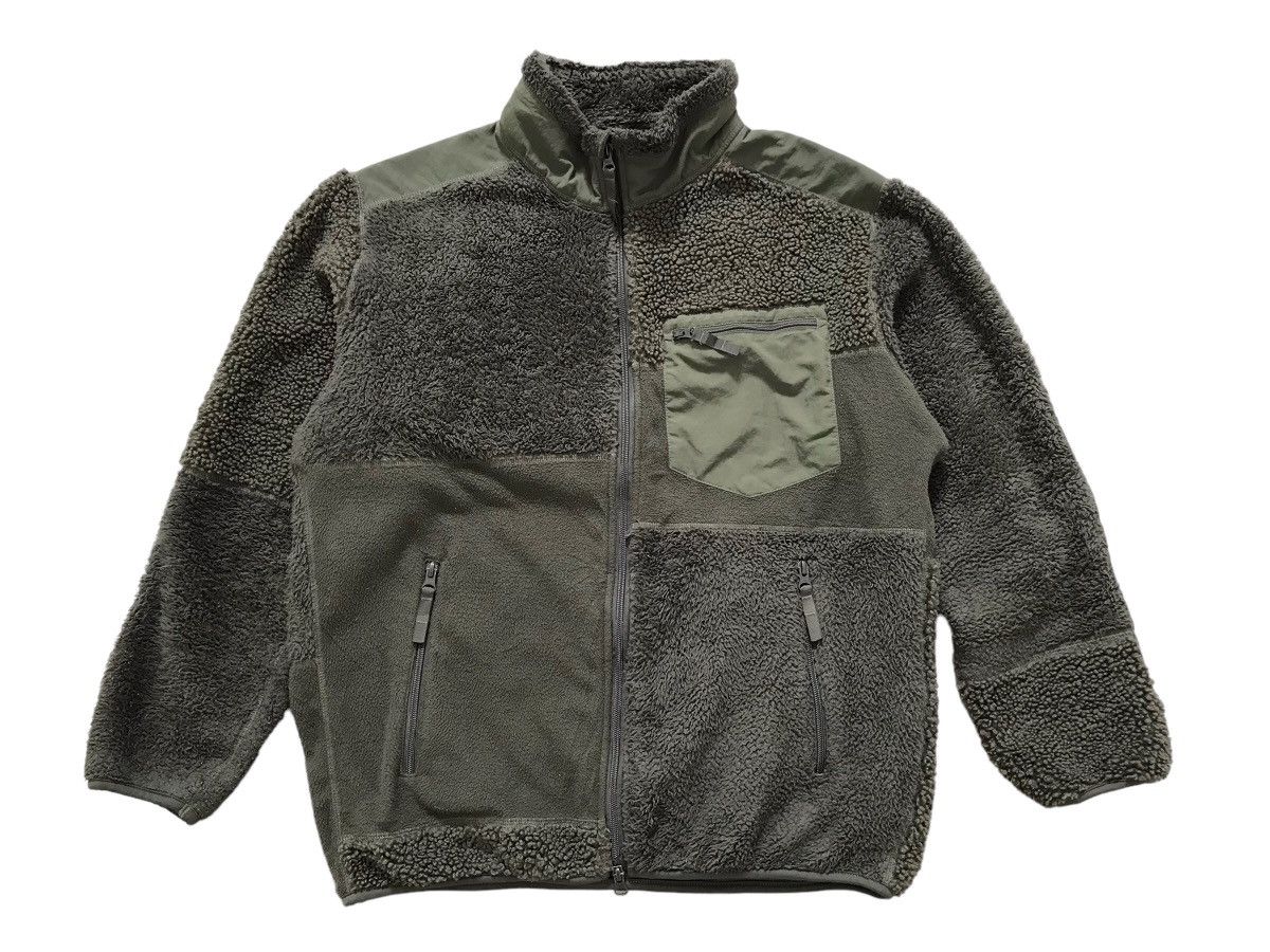 Engineered Garments × Uniqlo FW19 Patchwork Olive Fleece Jacket Size US L / EU 52-54 / 3 - 2 Thumbnail