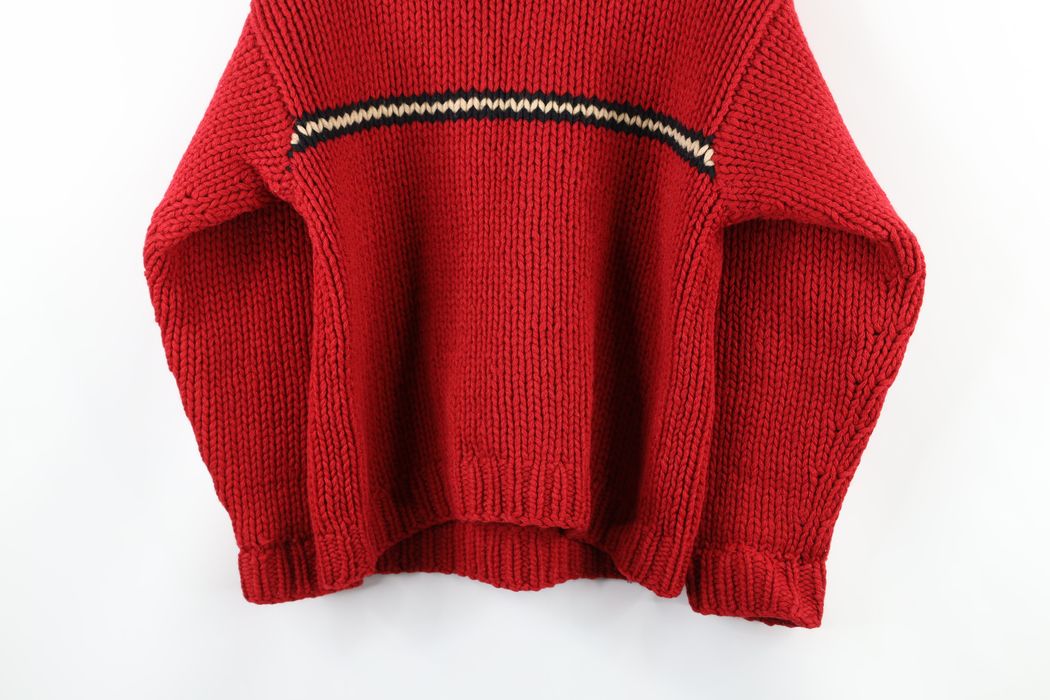 J.Crew Vintage 90s J Crew Chunky Wool Knit Crewneck Sweater Red