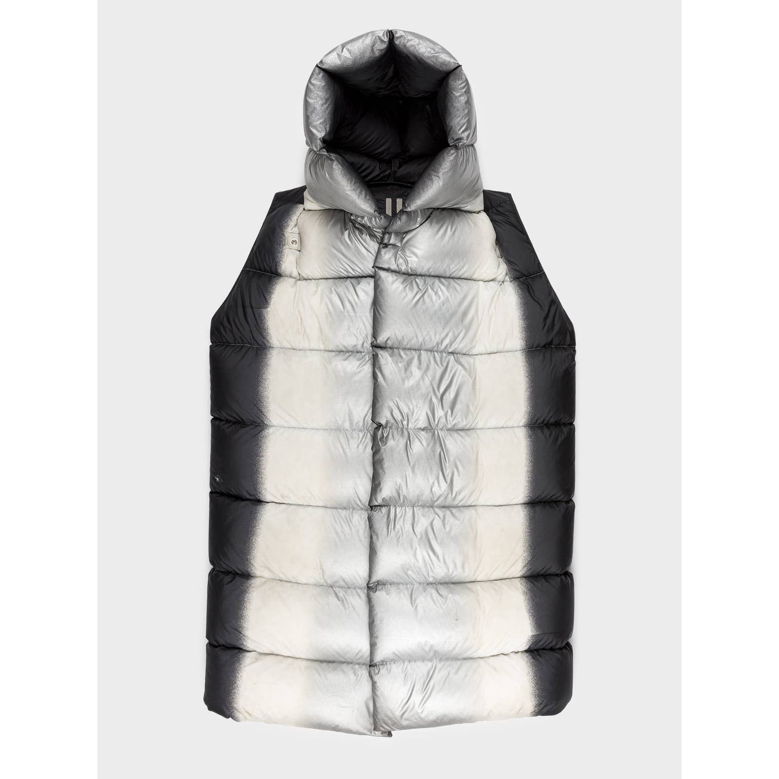 Pre-owned Rick Owens Fw19 'larry' Hooded Puffer Vest In Black