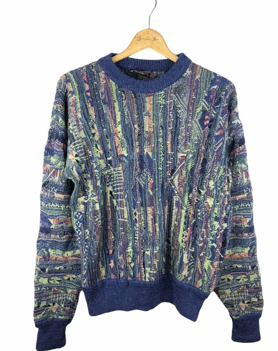 Kapital Pacific Horizons Distressed Design Sweatshirt 100% Wool Size US S / EU 44-46 / 1 - 1 Thumbnail