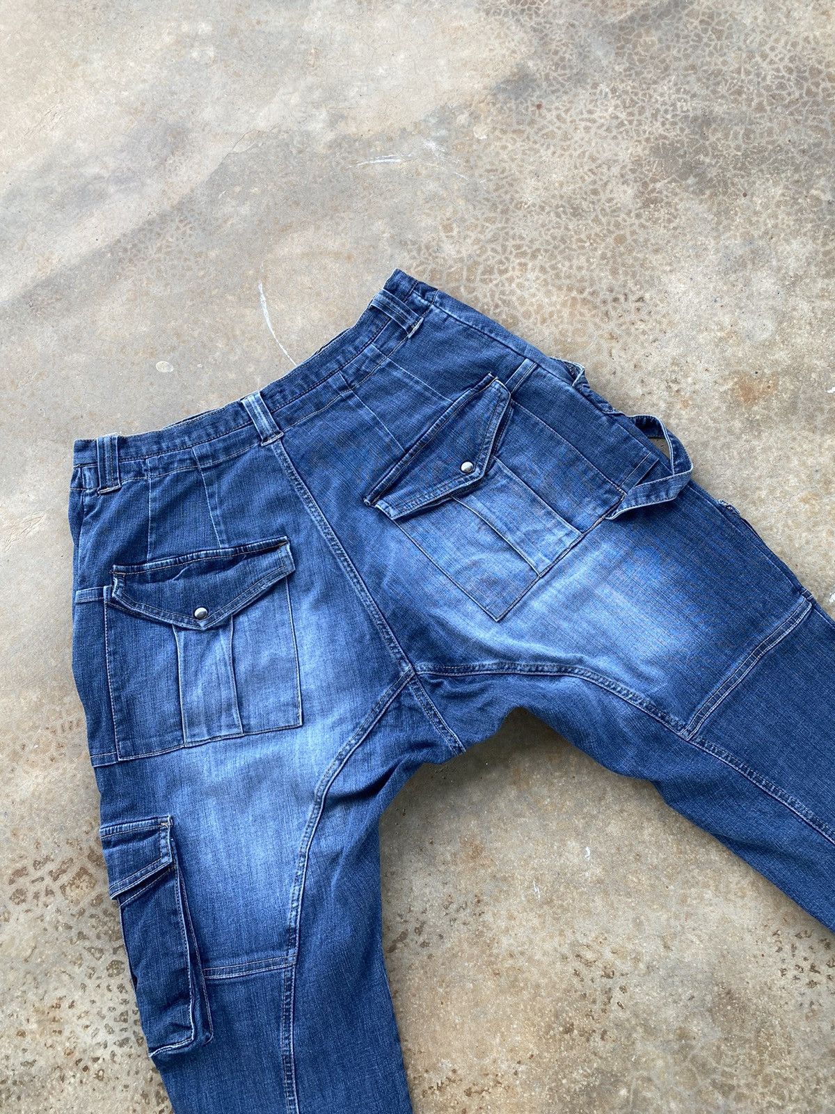 PPFM Vintage PPFM Drop Crotch Distressed Cargo Pants Size US 32 / EU 48 - 11 Thumbnail