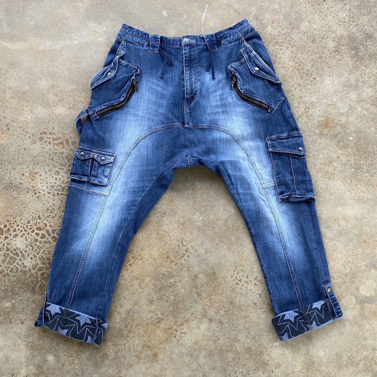 PPFM Vintage PPFM Drop Crotch Distressed Cargo Pants Size US 32 / EU 48 - 3 Thumbnail