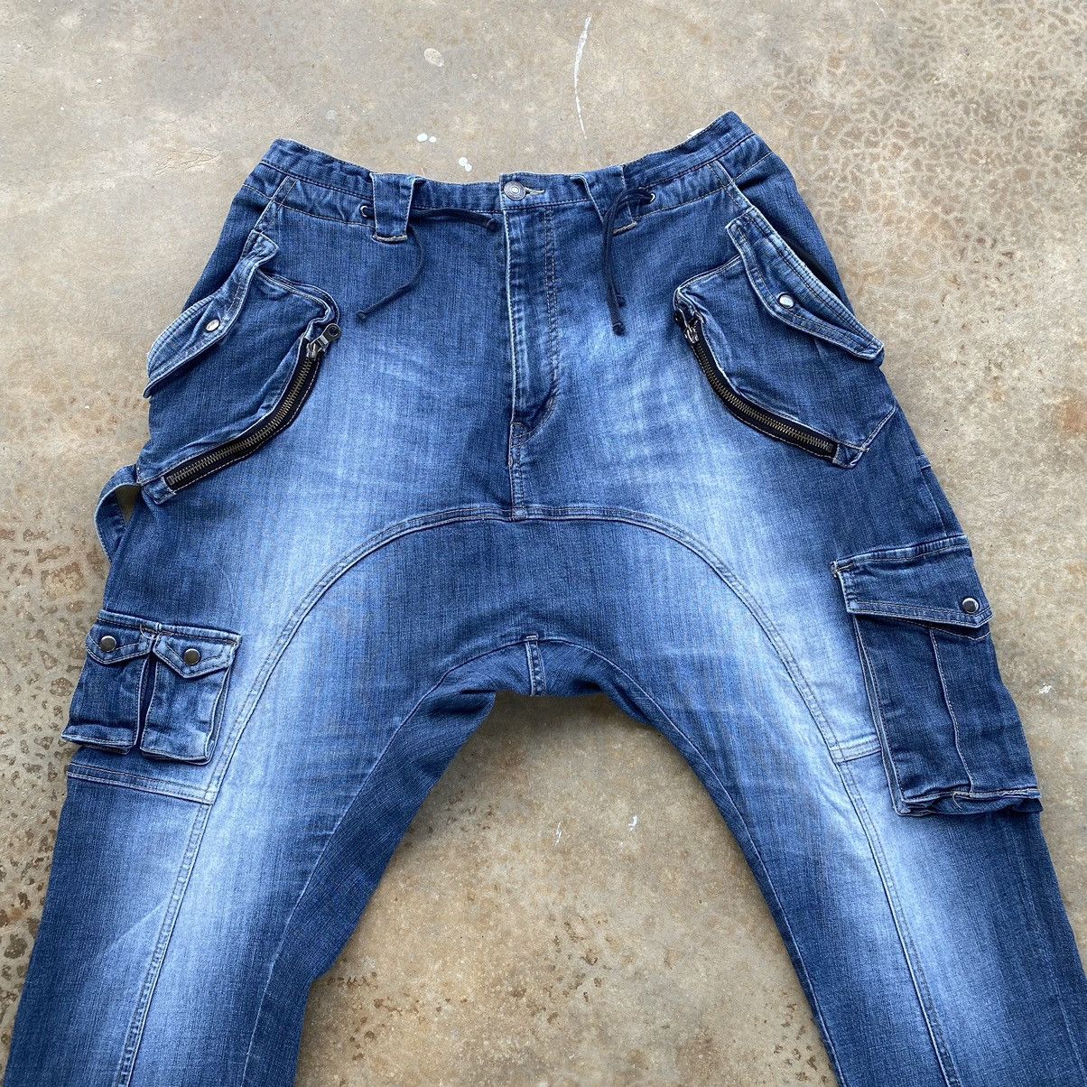 PPFM Vintage PPFM Drop Crotch Distressed Cargo Pants Size US 32 / EU 48 - 4 Thumbnail