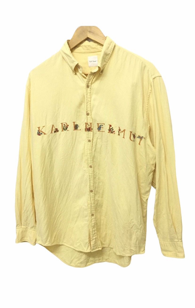 Japanese Brand × Karl Helmut × Pink House native spell out embroidered logo Button up shirt Size US L / EU 52-54 / 3 - 1 Thumbnail