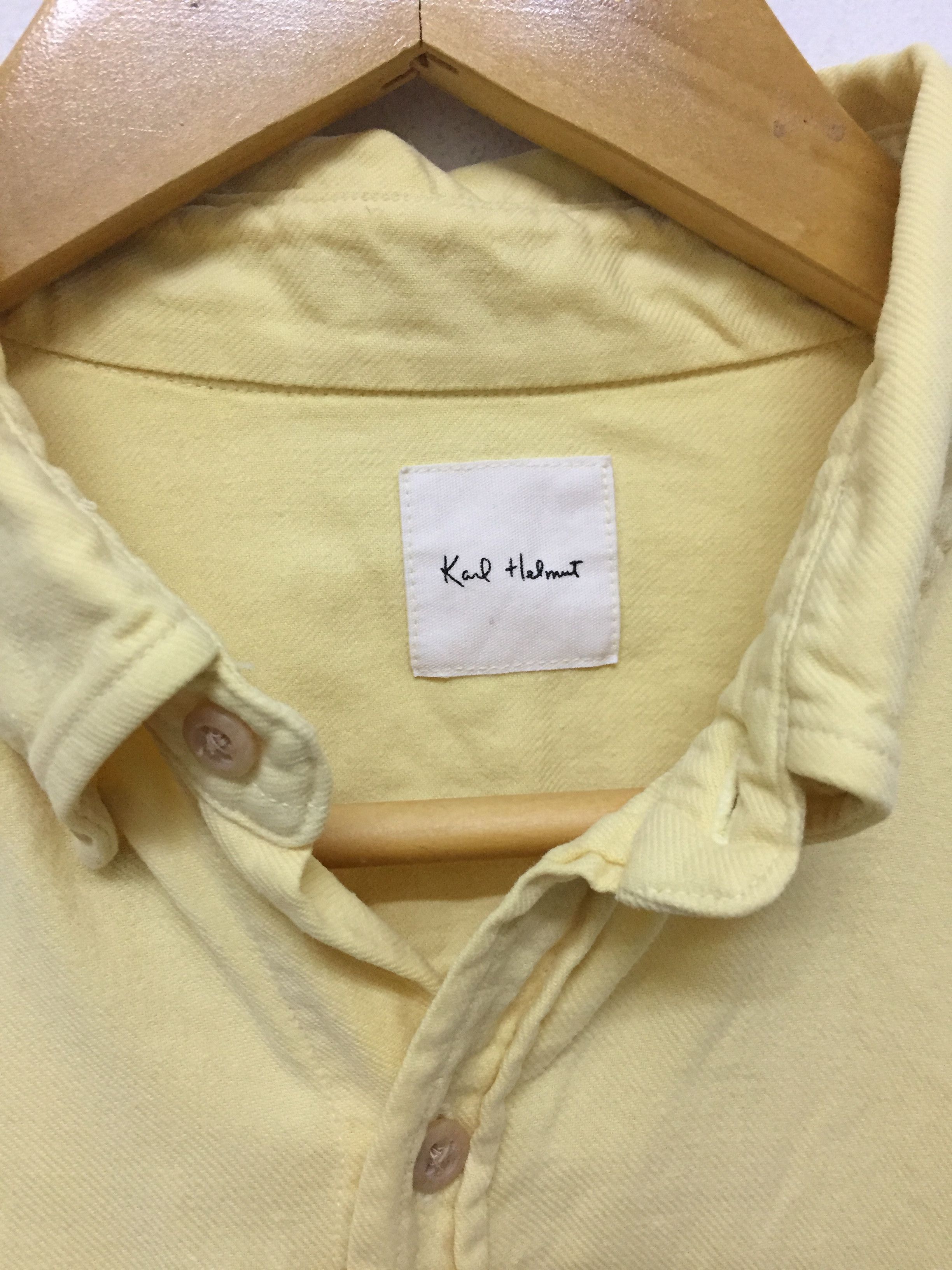 Japanese Brand × Karl Helmut × Pink House native spell out embroidered logo Button up shirt Size US L / EU 52-54 / 3 - 6 Thumbnail