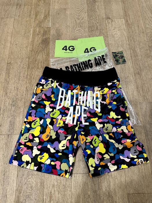 Multicolor store bape shorts