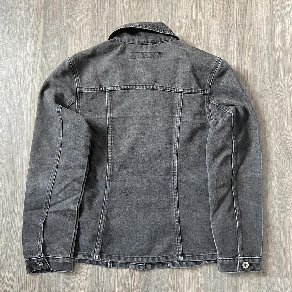 Vintage Vintage 1990s Faded Grey Denim Jacket Size L / US 10 / IT 46 - 4 Thumbnail