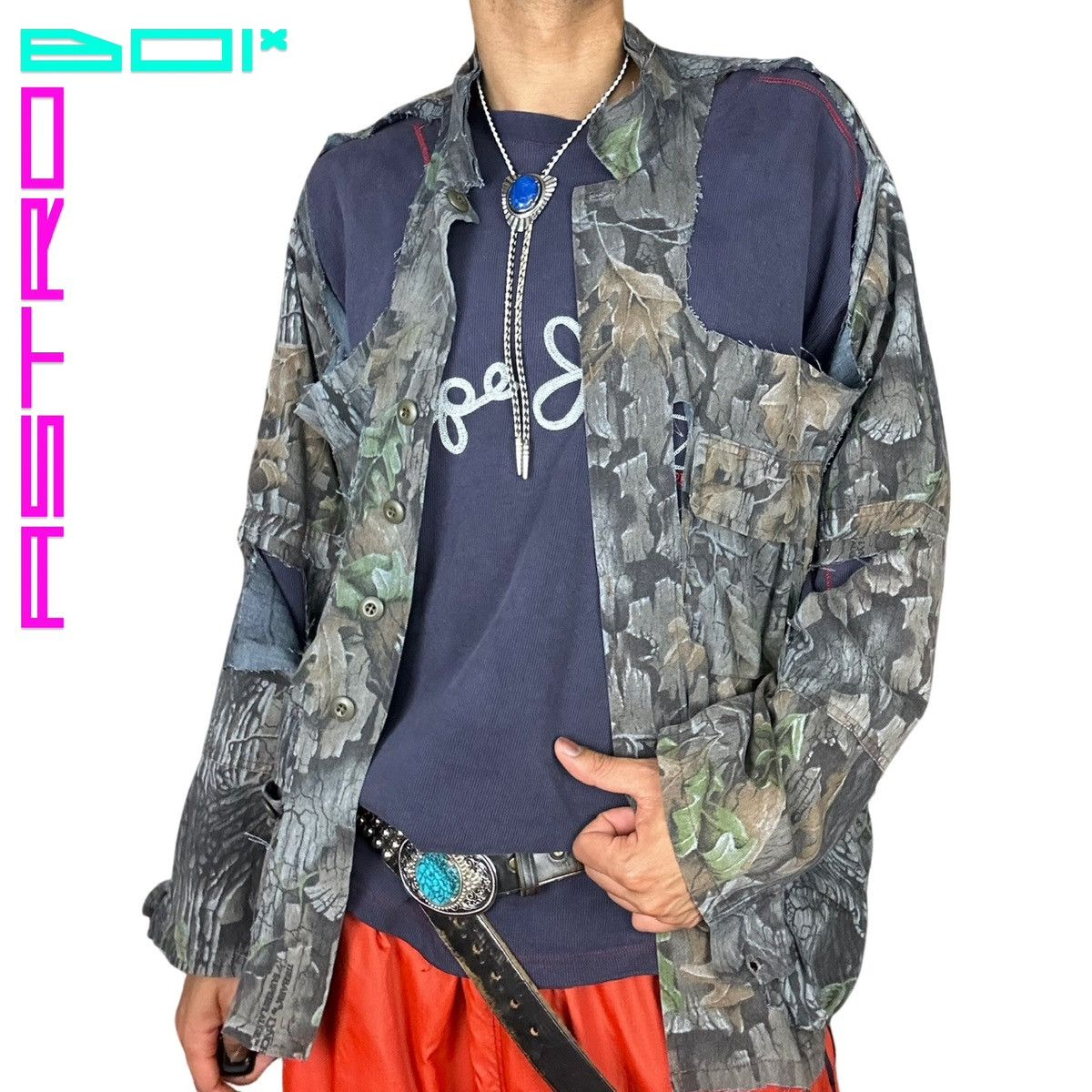 Vintage ASTROBOI* GRAY DECONSTRUCTED REAL TREE UTILITY JACKET _ XL Size US XL / EU 56 / 4 - 2 Thumbnail