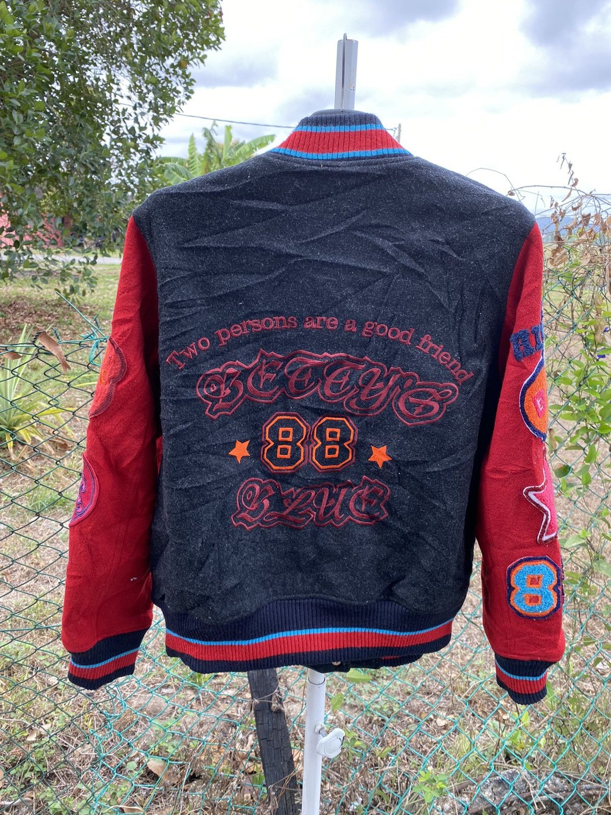 Japanese Brand × Vintage Vintage Betty’s Blue Shinji Abe Varsity Jacket Size US M / EU 48-50 / 2 - 2 Thumbnail