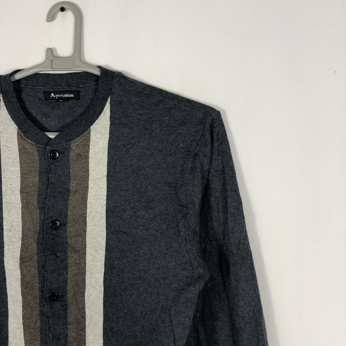 Aquascutum 🔥Rare🔥Aquascutum Stripes Casual Full Buttons Cardigans Size US S / EU 44-46 / 1 - 5 Thumbnail