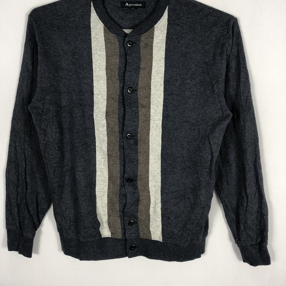 Aquascutum 🔥Rare🔥Aquascutum Stripes Casual Full Buttons Cardigans Size US S / EU 44-46 / 1 - 3 Thumbnail