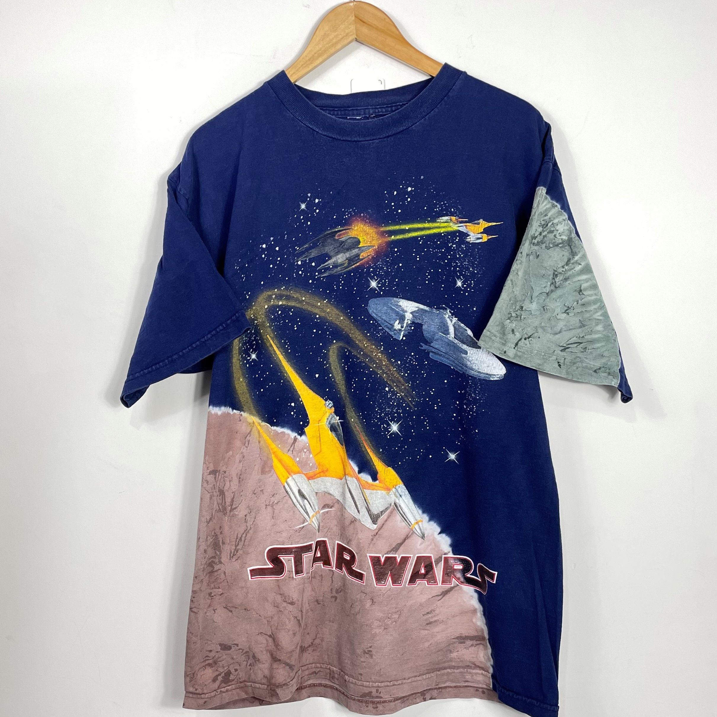 Star Wars × Vintage Vintage 90s Star Wars Movie t-shirt GTMB627 Size US XL / EU 56 / 4 - 1 Thumbnail