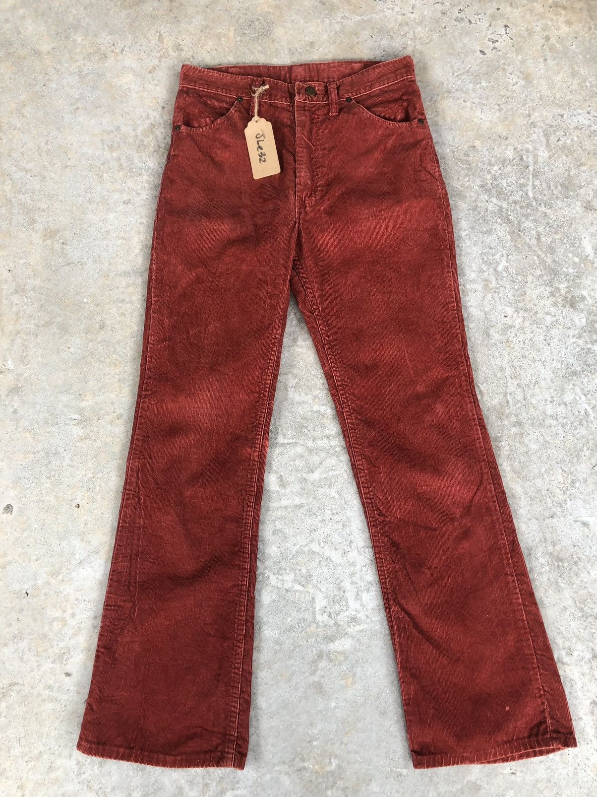 If Six Was Nine Vintage 70’s Wrangler Corduroy Flared Jeans Size US 29 - 1 Thumbnail