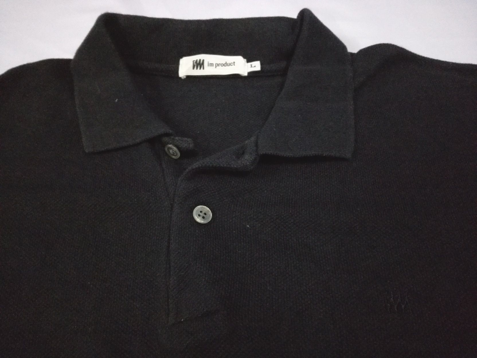 Pre-owned Issey Miyake Imm Product Polo Tee In Black