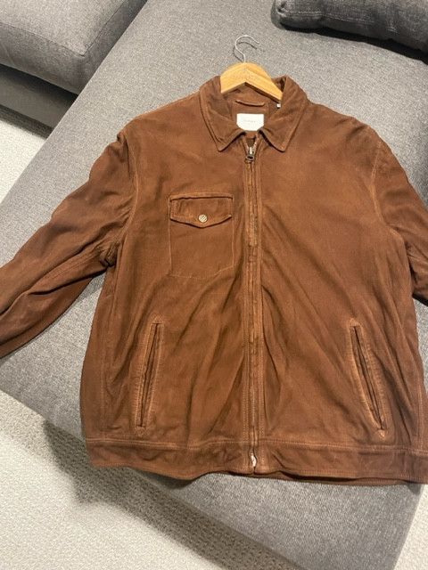 Billy Reid Cafe Suede Racer Bomber Jacket Grailed