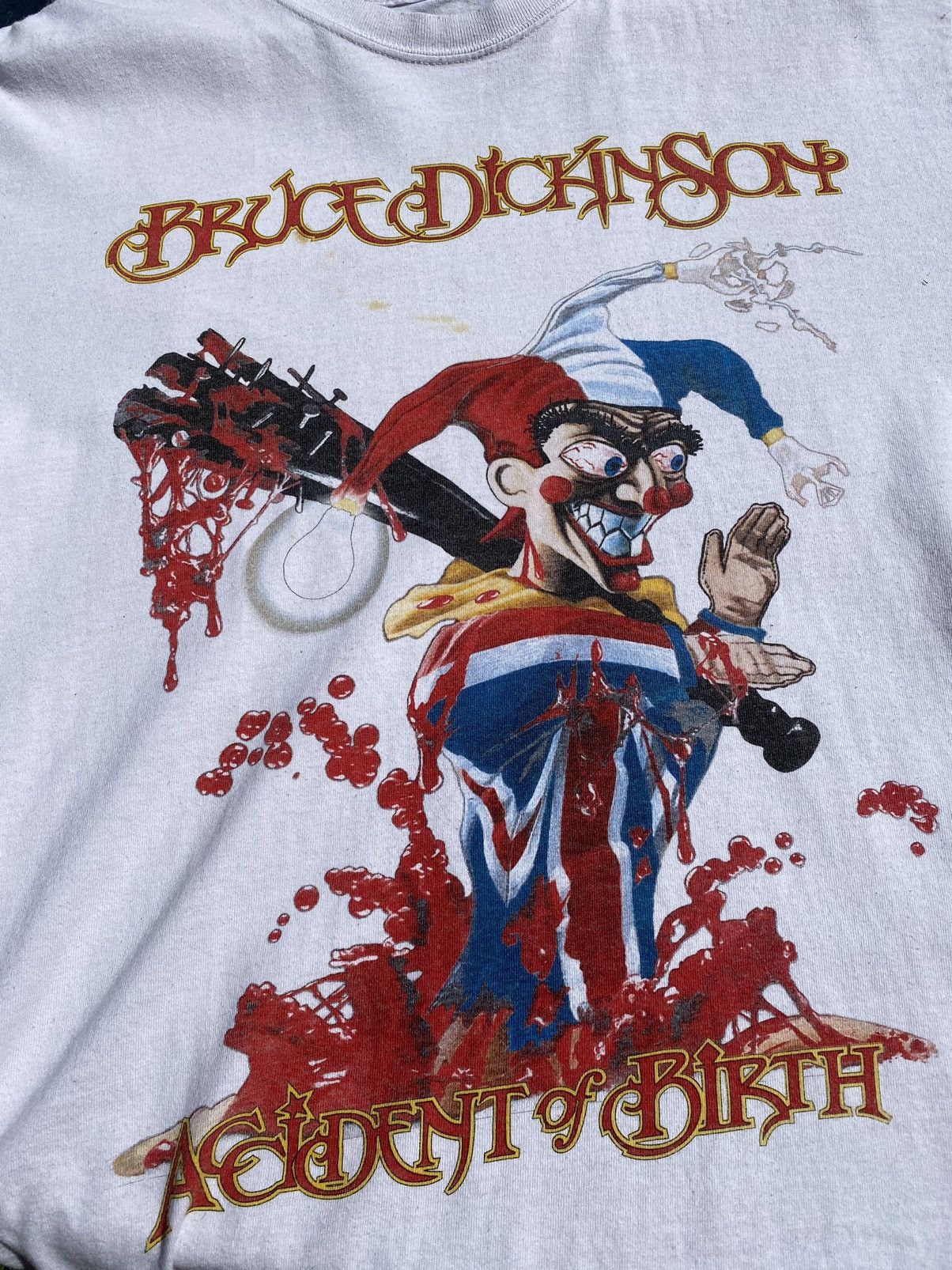 Band Tees × Japanese Brand × Vintage Vintage 90s Bruce Dickinson Accident Of Birth Band Tee Size US L / EU 52-54 / 3 - 7 Thumbnail