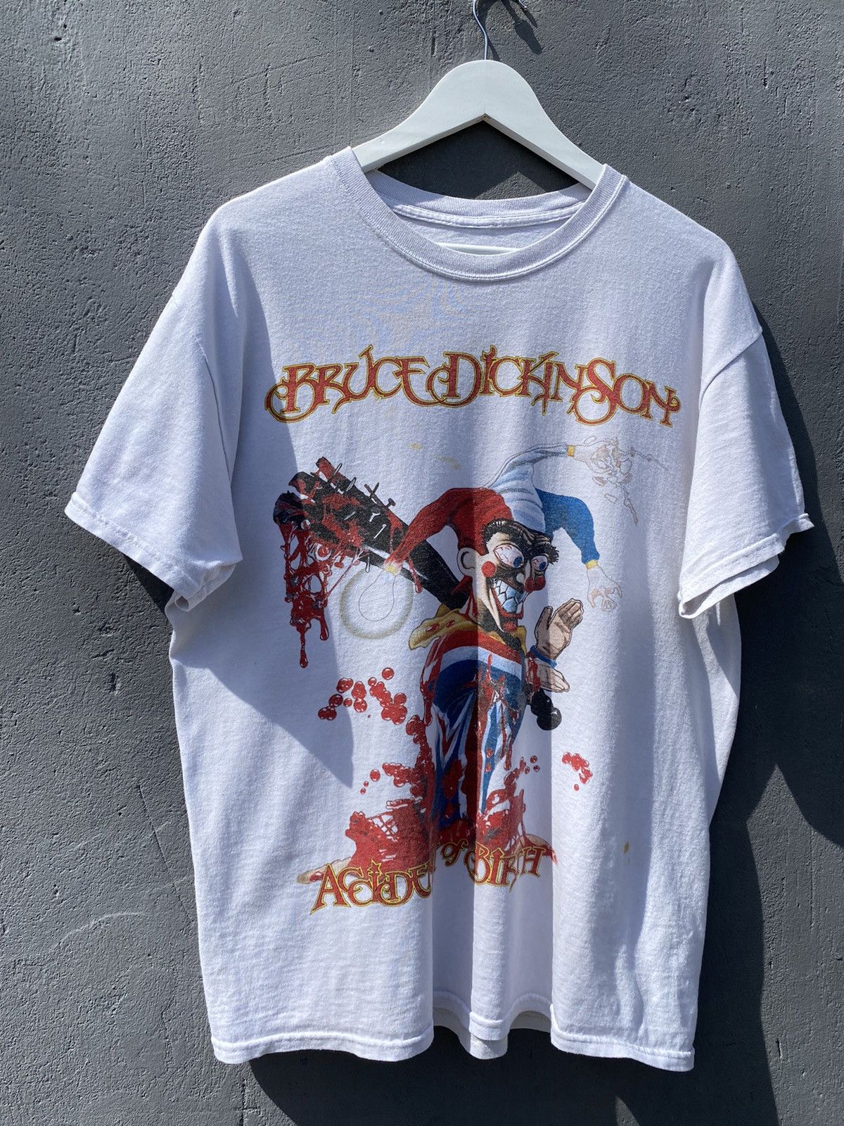 Band Tees × Japanese Brand × Vintage Vintage 90s Bruce Dickinson Accident Of Birth Band Tee Size US L / EU 52-54 / 3 - 3 Thumbnail
