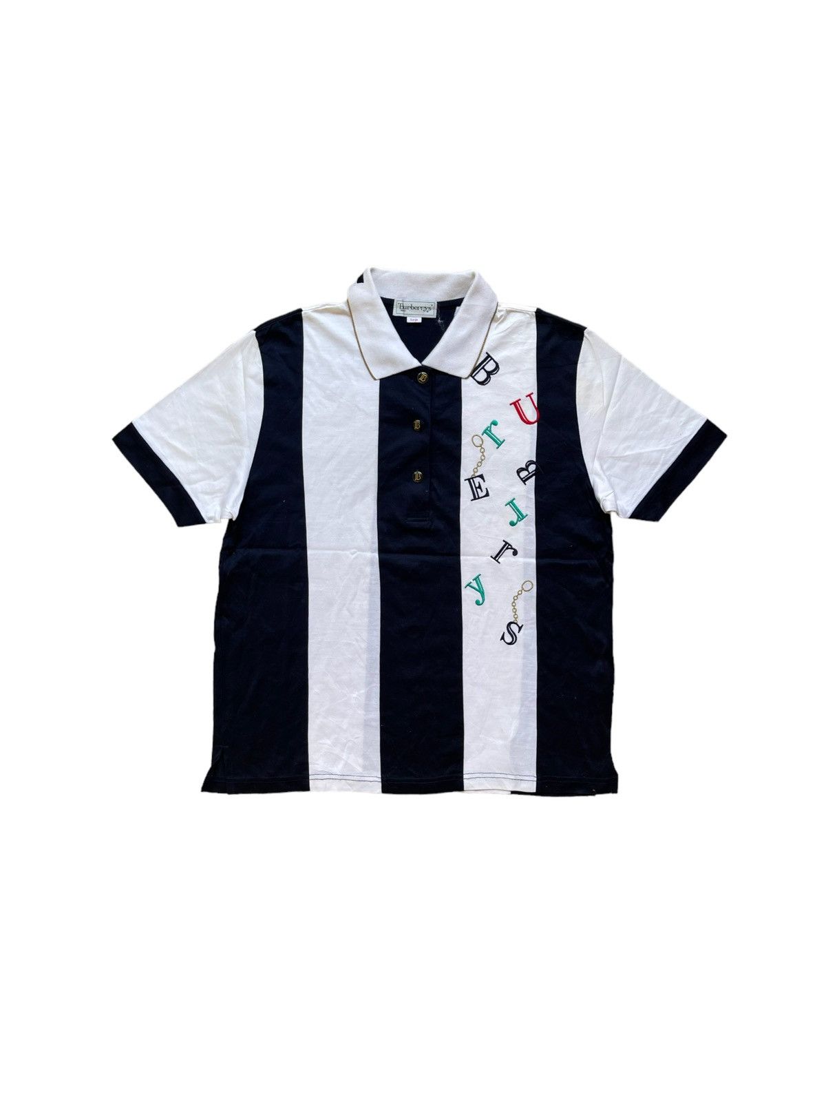 image of Burberrys Polo Shirt in White, Women's (Size Large)