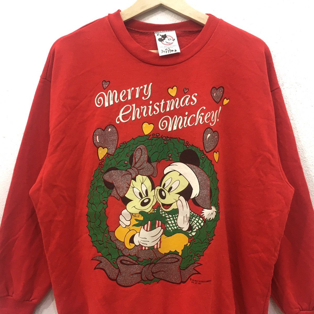 Disney × Mickey Mouse × Vintage Vintage MICKEY MOUSE Merry Chrismas unisex sweatshirt usa Size US XL / EU 56 / 4 - 3 Thumbnail