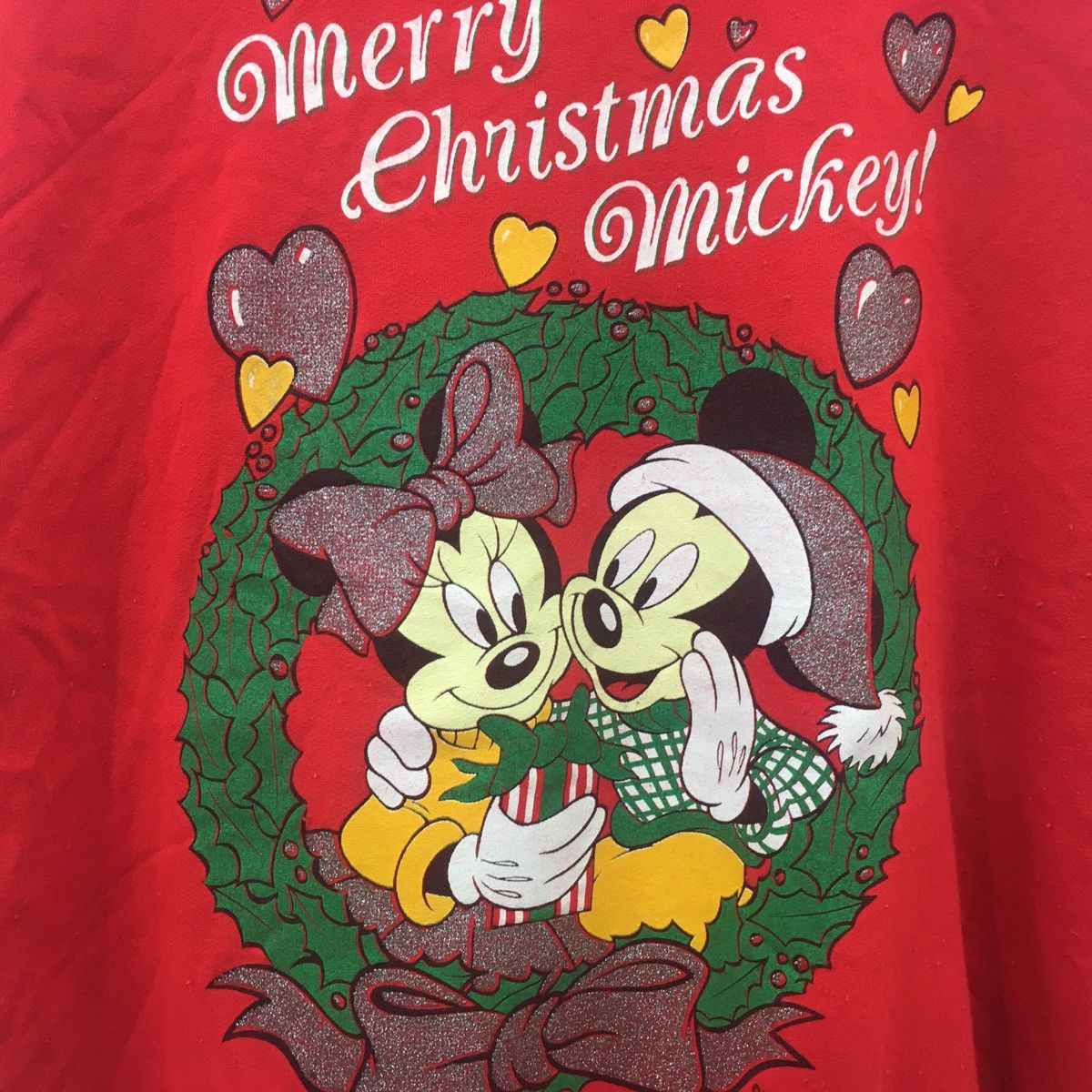 Disney × Mickey Mouse × Vintage Vintage MICKEY MOUSE Merry Chrismas unisex sweatshirt usa Size US XL / EU 56 / 4 - 4 Thumbnail