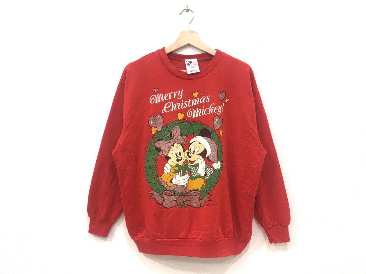 Disney × Mickey Mouse × Vintage Vintage MICKEY MOUSE Merry Chrismas unisex sweatshirt usa Size US XL / EU 56 / 4 - 1 Thumbnail