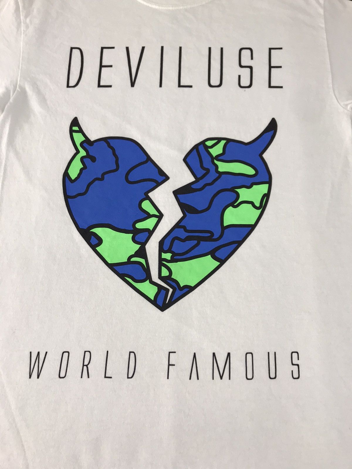 Japanese Brand Deviluse World Famous Skateboard Brand Heart Map Logo Tee Size US S / EU 44-46 / 1 - 2 Thumbnail