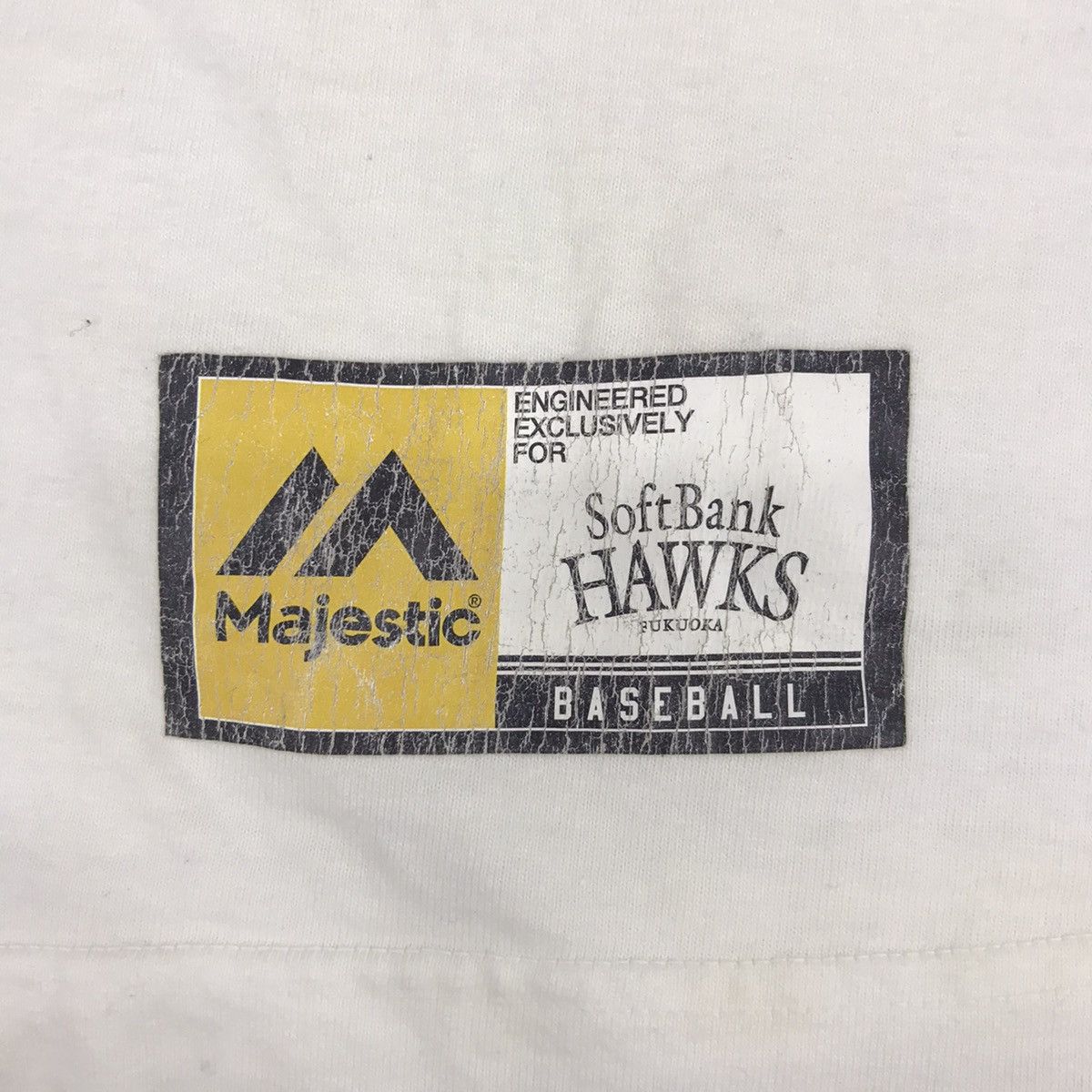 Majestic Vintage Soft Banks Hawks Yanagita Baseball Unisex Tee Size US S / EU 44-46 / 1 - 5 Thumbnail