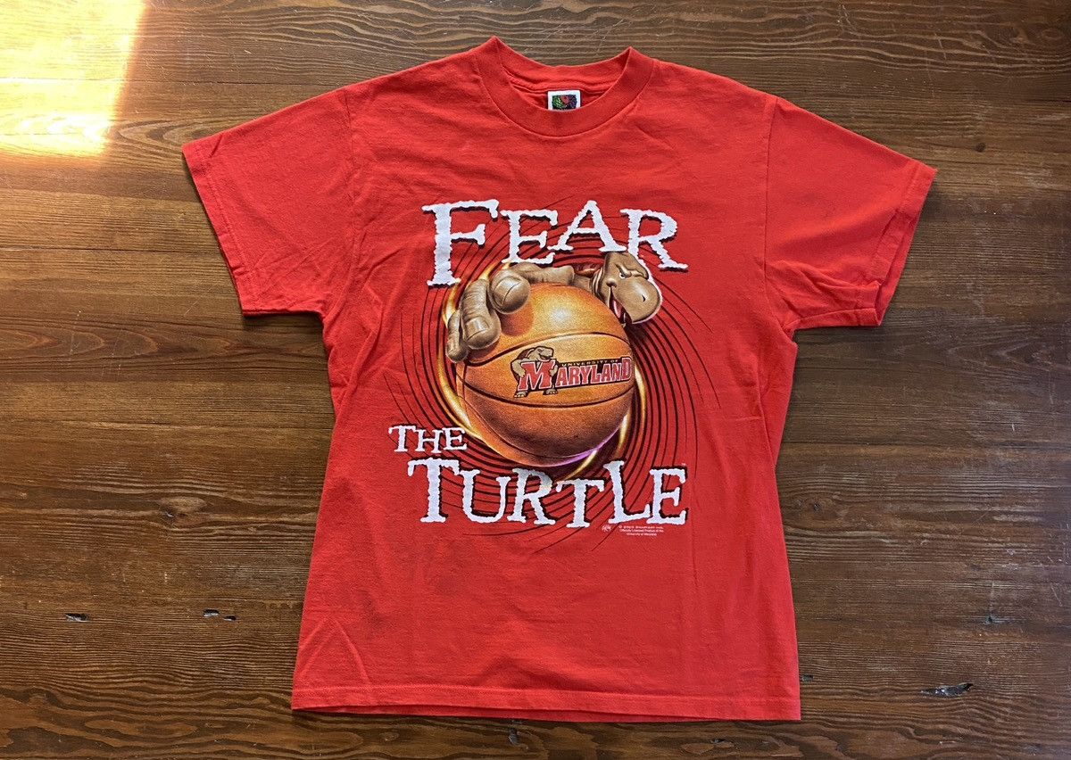 Fruit Of The Loom Vintage 2002 Maryland Terps Basketball Fear the Turtle Tee Size US M / EU 48-50 / 2 - 1 Thumbnail