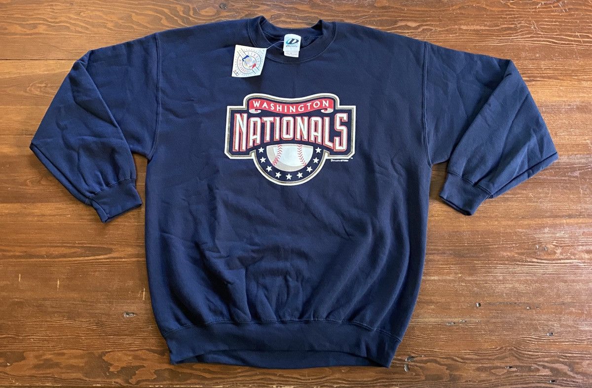 MLB Vintage ‘04 NWT Washington Nationals Crewneck Sweatshirt New Size US XL / EU 56 / 4 - 2 Thumbnail