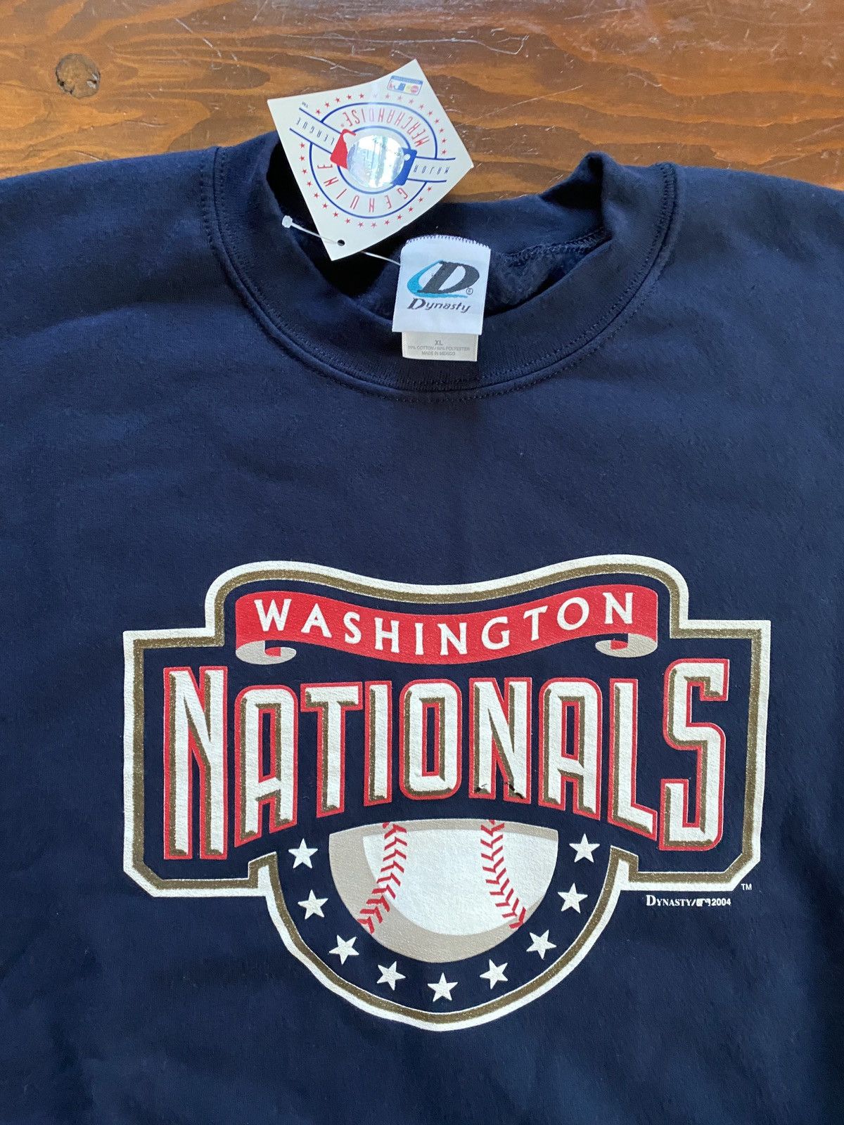MLB Vintage ‘04 NWT Washington Nationals Crewneck Sweatshirt New Size US XL / EU 56 / 4 - 11 Thumbnail